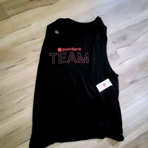 Pure Barre Black Sleeveless Team Shirt